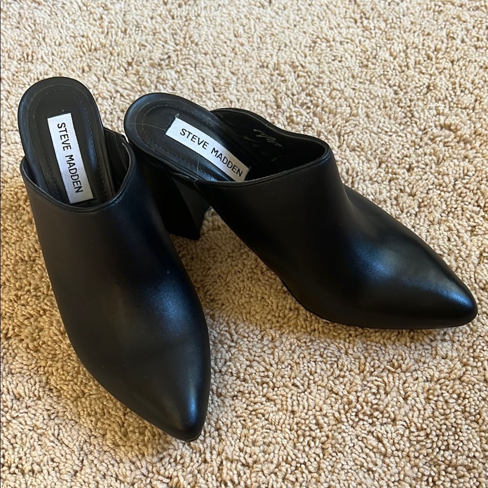 Steve Madden Black Women's Mules
